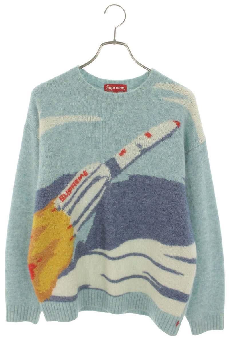 SUPREME Rocket Mohair Sweater Light Blue Size L