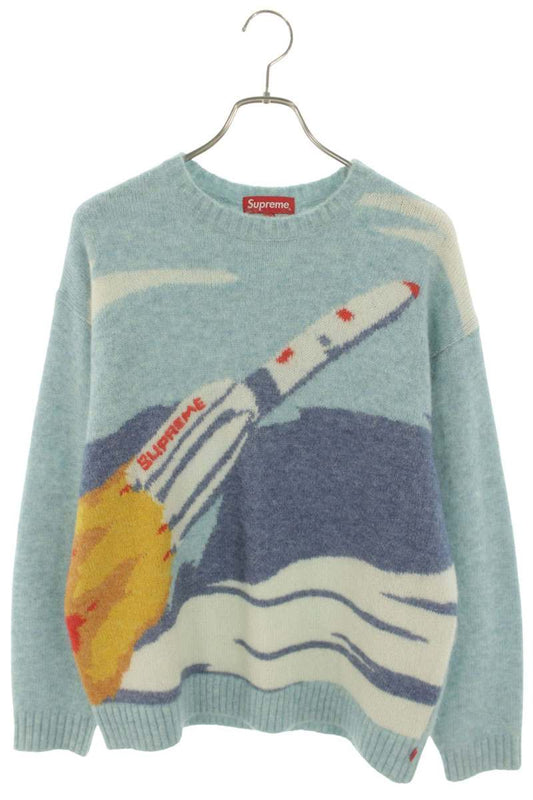 SUPREME Rocket Mohair Sweater Light Blue Size L