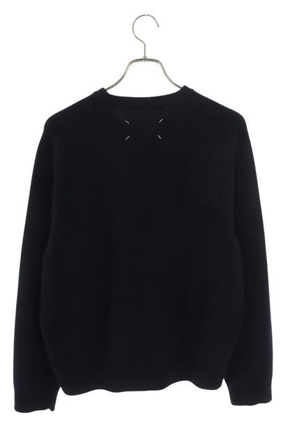 Maison Margiela Washed Lambswool Knit Navy Size S