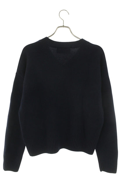 AMI Alexandre Mattiussi Embossed Logo V-Neck Knit Size S