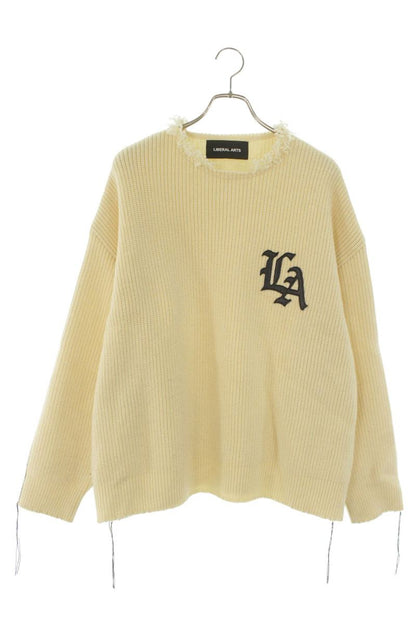 LIBERAL ARTS LA Patch Oversized Wool Knit White Size L
