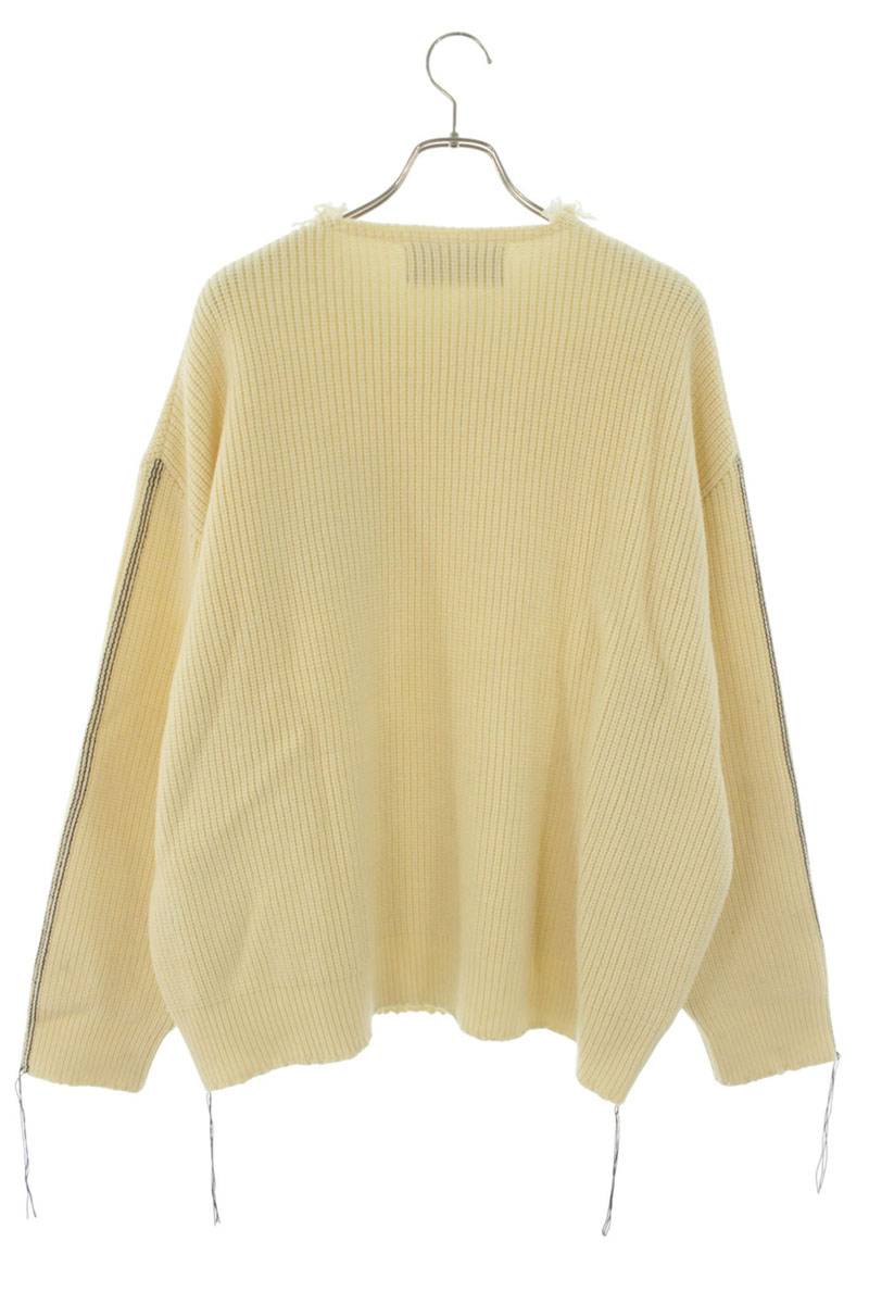 LIBERAL ARTS LA Patch Oversized Wool Knit White Size L