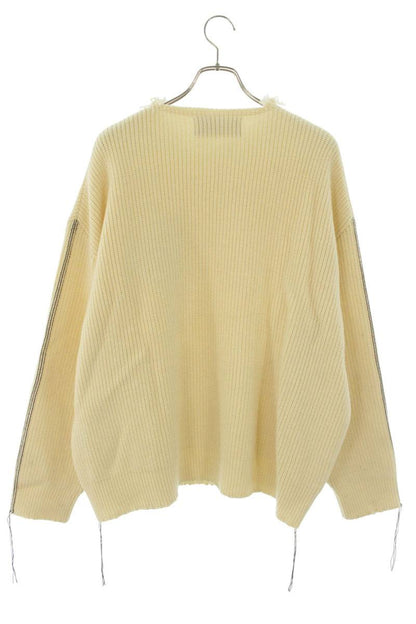 LIBERAL ARTS LA Patch Oversized Wool Knit White Size L