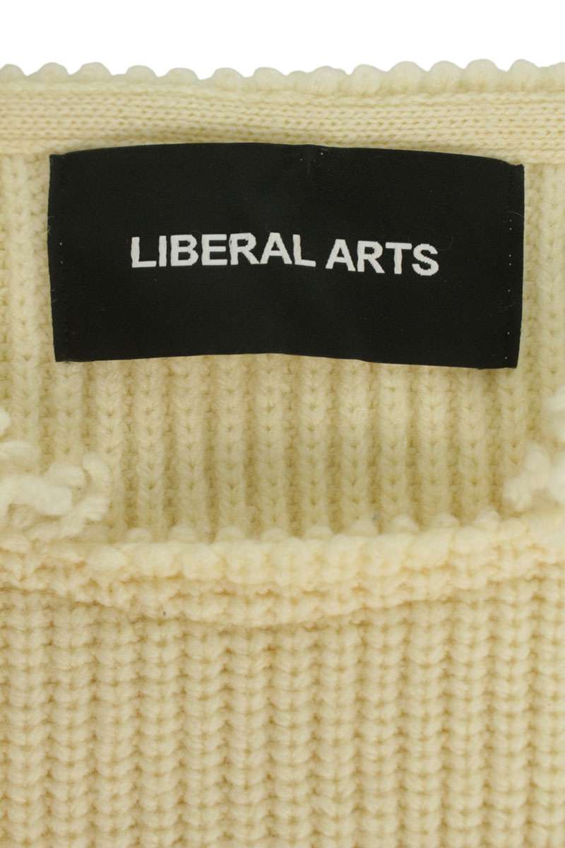 LIBERAL ARTS LA Patch Oversized Wool Knit White Size L
