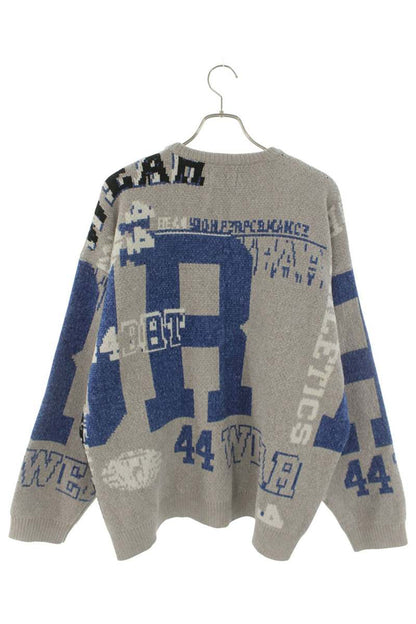BLESS 24AW All-over Pattern Crewneck Knit Gray Blue Size L