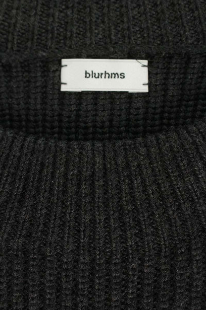 blurhms 19AW Silk Wool Pullover Knit Gray Size M