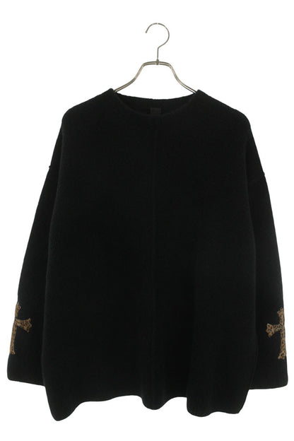 Chrome Hearts OVERCAST CREW Calf Hair Cross Patch Size S