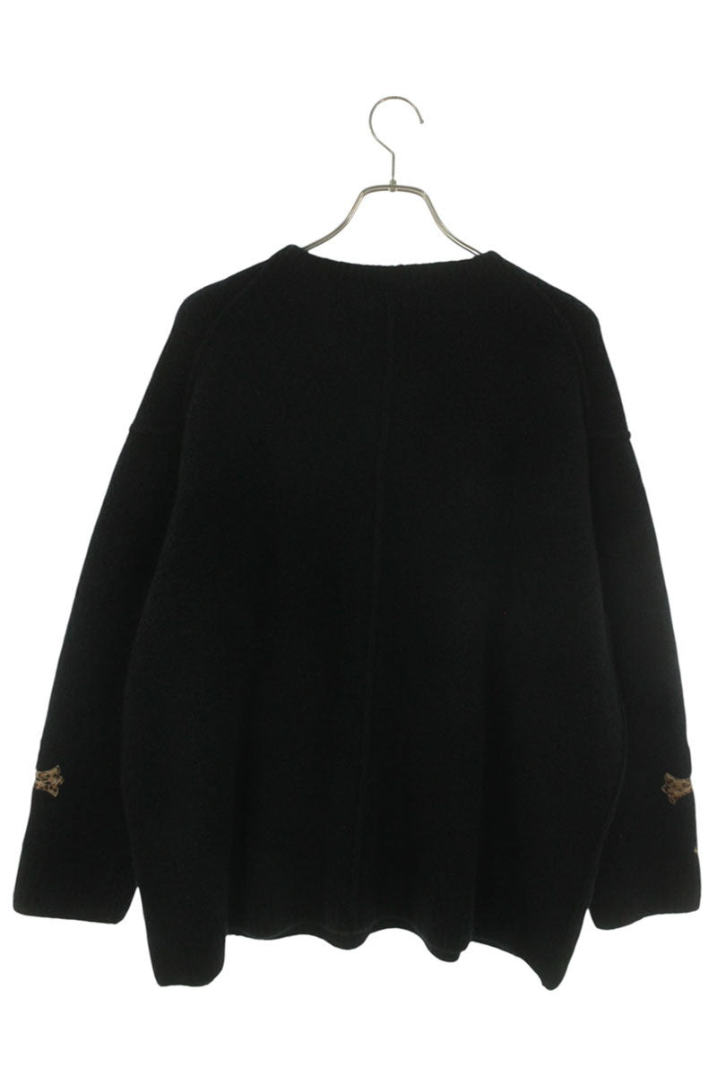 Chrome Hearts OVERCAST CREW Calf Hair Cross Patch Size S