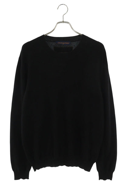 LOUISVUITTON 23SS Logo Embossed Cashmere Knit Black Size L