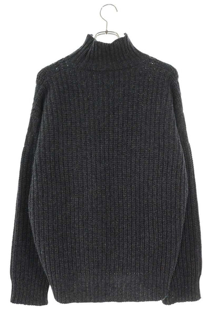MARNI Logo Wool Turtleneck Knit Charcoal Gray Size S