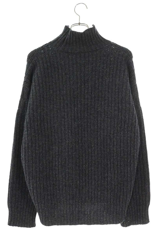 MARNI Logo Wool Turtleneck Knit Charcoal Gray Size S