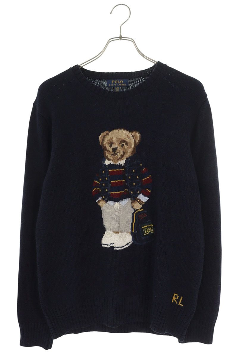 Polo Ralph Lauren Bear Embroidered Crewneck Navy Size XL