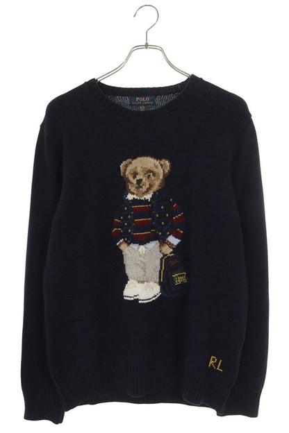 Polo Ralph Lauren Bear Embroidered Crewneck Navy Size XL