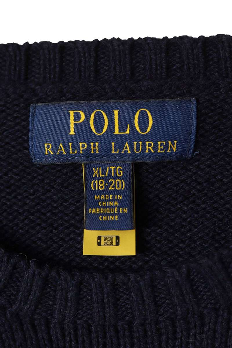 Polo Ralph Lauren Bear Embroidered Crewneck Navy Size XL