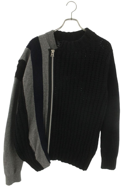 Sacai 20AW Reconstructed Wool Zip Knit Multi Size S