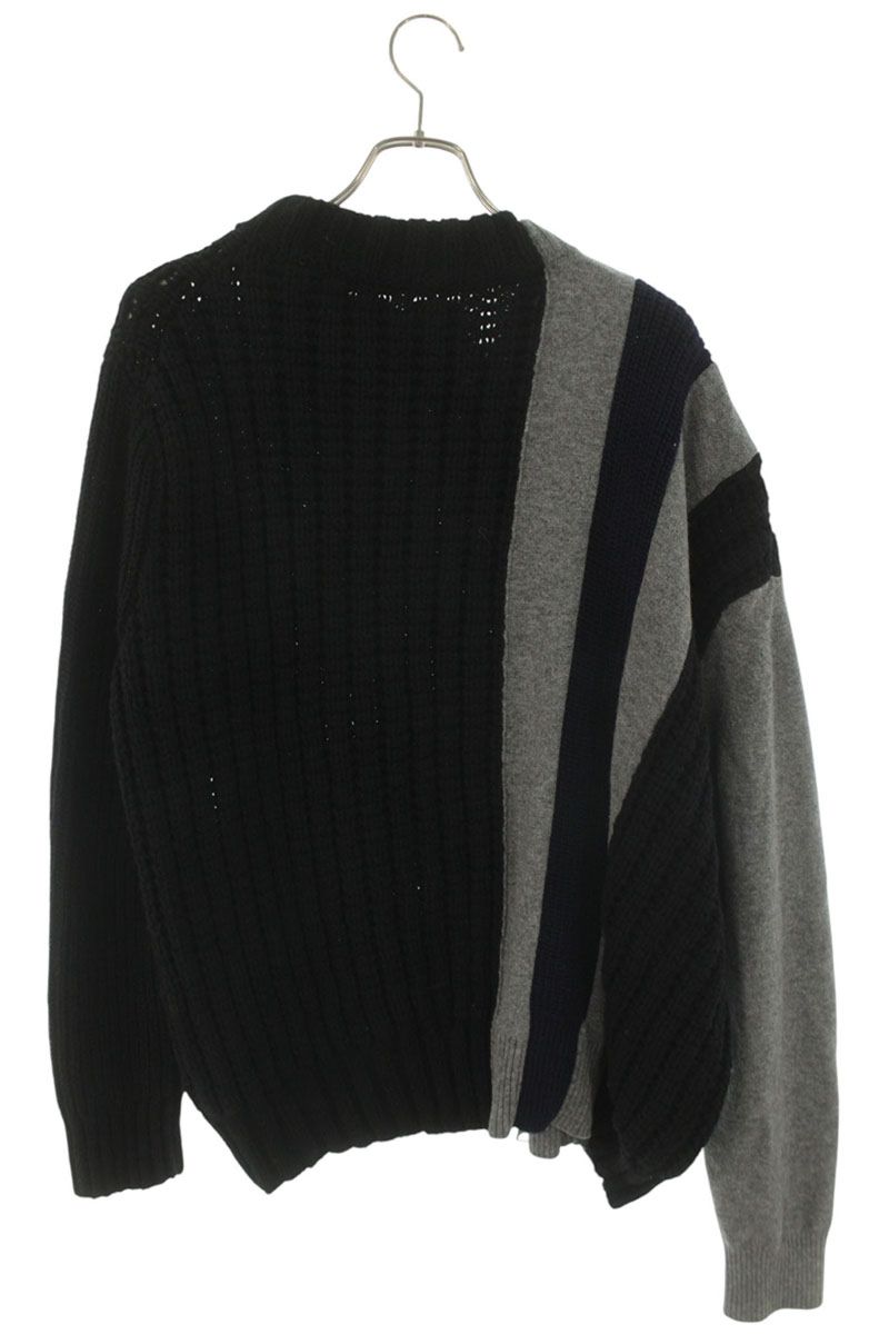 Sacai 20AW Reconstructed Wool Zip Knit Multi Size S