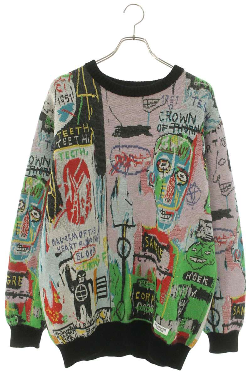WACKO MARIA JEAN-MICHEL BASQUIAT MOHAIR KNIT Multi Size L