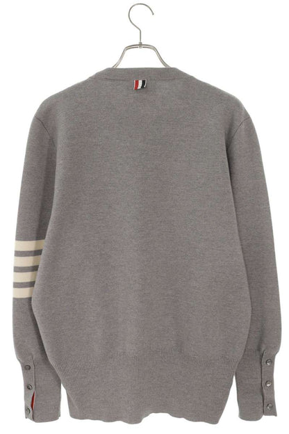 THOM BROWNE Wool 4-Bar Pullover Knit Gray Size 5