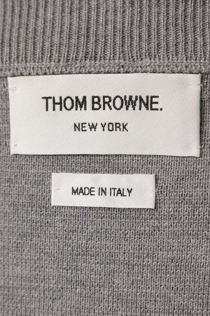 THOM BROWNE Wool 4-Bar Pullover Knit Gray Size 5