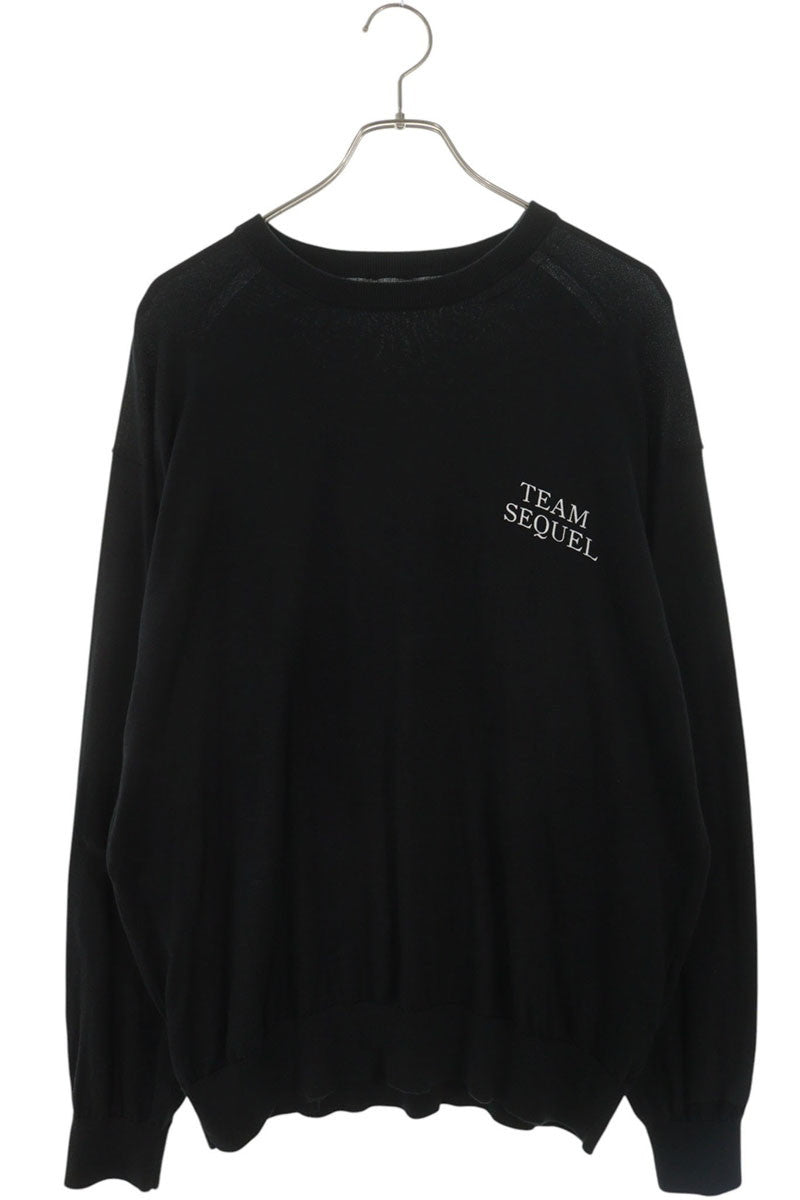 SEQUEL Logo Print Cotton Knit Black Size L
