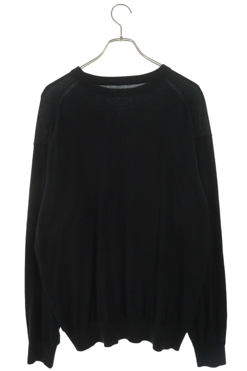 SEQUEL Logo Print Cotton Knit Black Size L