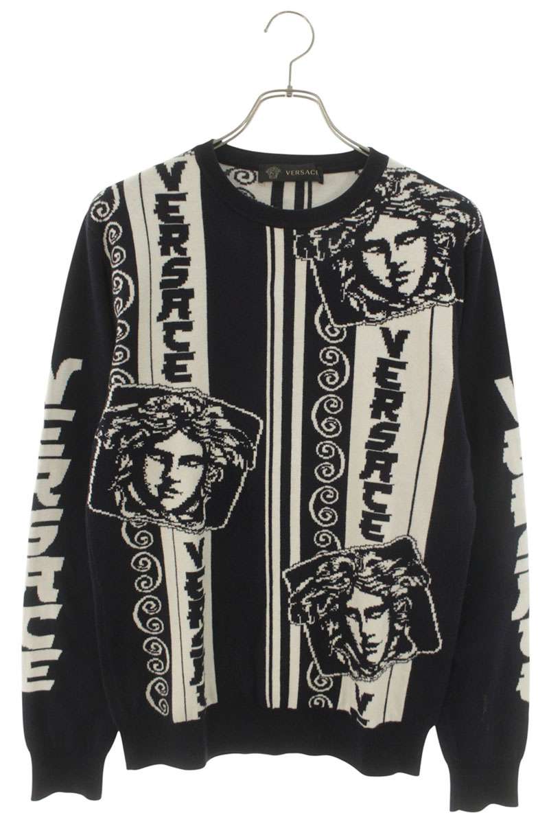 Versace Medusa Cotton Wool Blend Knit Multi Size S