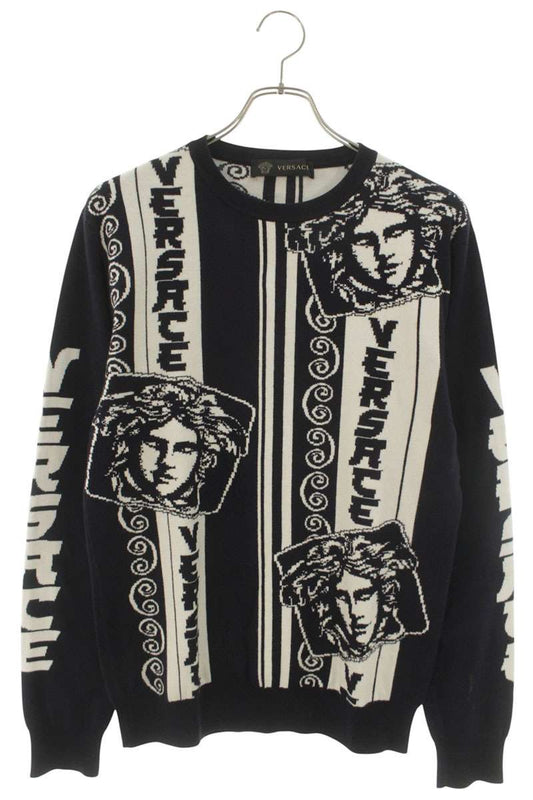 Versace Medusa Cotton Wool Blend Knit Multi Size S