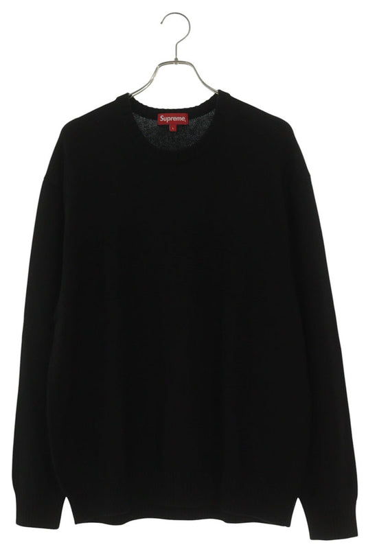 SUPREME 22SS Tonal Paneled Crewneck Sweater Black Size L