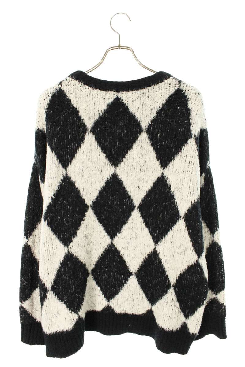CELINE Boxy Knit White Black Size XS