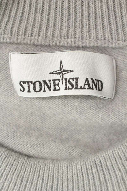 STONEISLAND Compass Patch Wool Knit Gray Size S