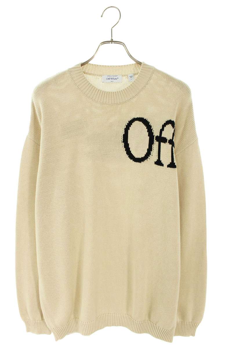 OFF-WHITE Cotton Shoulder Logo Knit Multi Size L