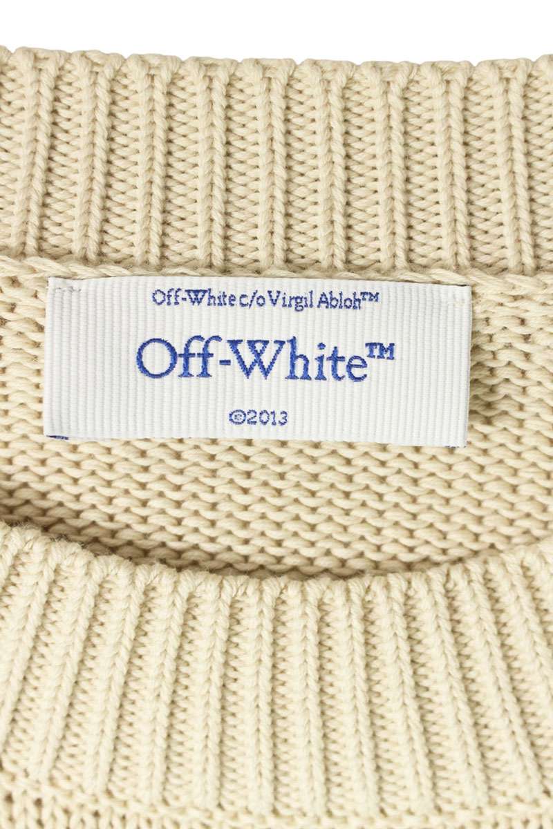 OFF-WHITE Cotton Shoulder Logo Knit Multi Size L