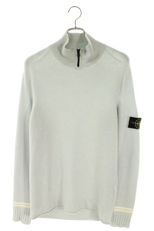 STONEISLAND High Neck Wool Knit Light Blue Size M