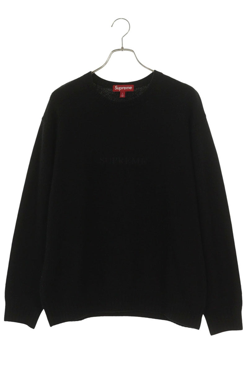SUPREME 23AW Pilled Logo Sweater Black Size L
