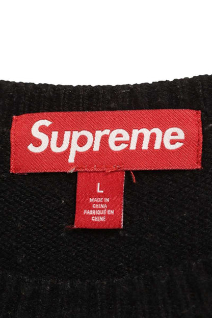 SUPREME 23AW Pilled Logo Sweater Black Size L