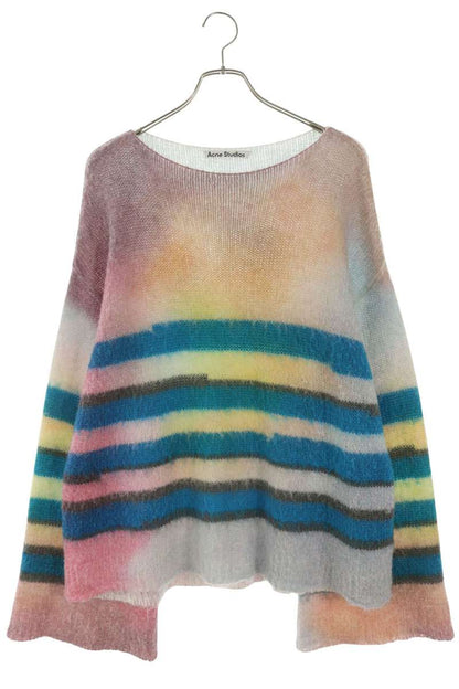 ACNE STUDIOS Mohair Stripe Knit Multicolor Size XL