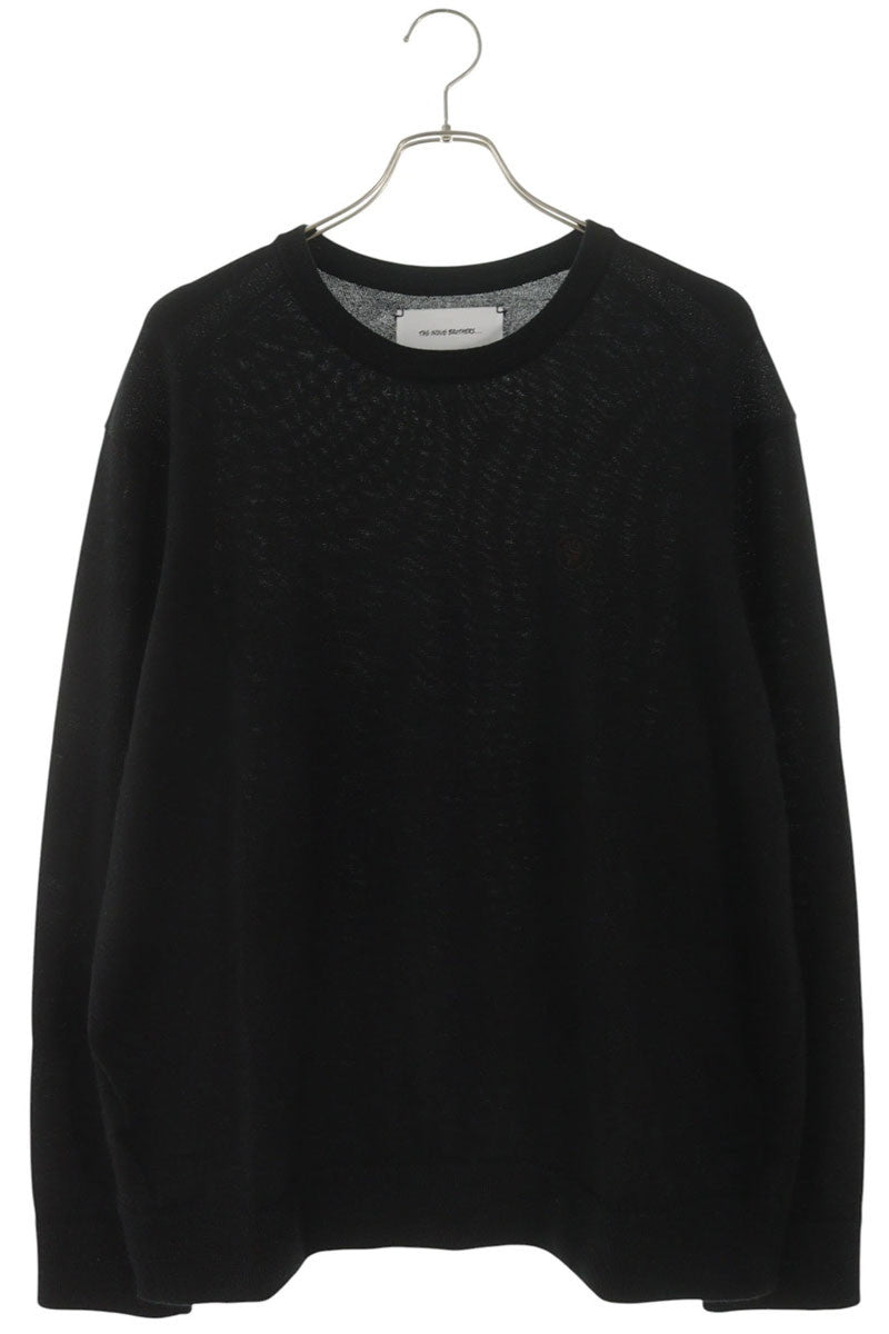 THE INOUE BROTHERS Alpaca Knit Leather Patch Black Size XL