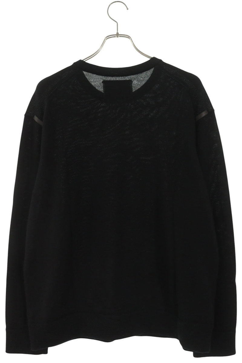 THE INOUE BROTHERS Alpaca Knit Leather Patch Black Size XL