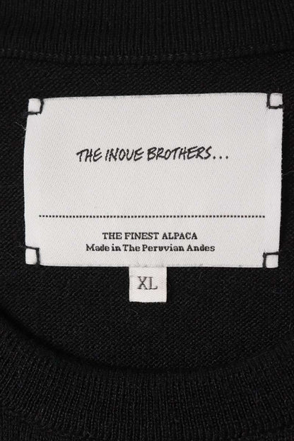 THE INOUE BROTHERS Alpaca Knit Leather Patch Black Size XL