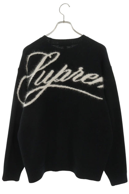 SUPREME Angora Script Sweater Back Logo Wool Knit Size M