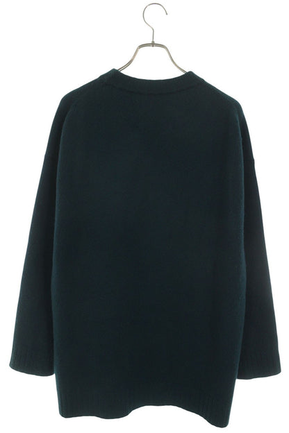 JILSANDER 20AW Side Slit Crewneck Knit Green Size 46