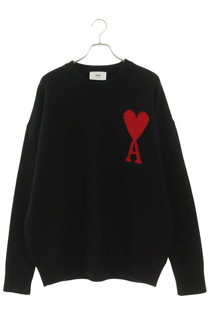 AMI Alexandre Mattiussi Wool Heart Logo Crewneck Knit Size L