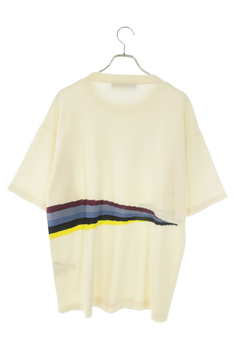 LOUISVUITTON Logo Jacquard Cashmere Short Sleeve Knit Size L