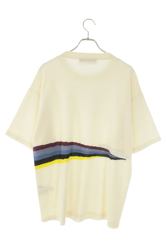 LOUISVUITTON Logo Jacquard Cashmere Short Sleeve Knit Size L