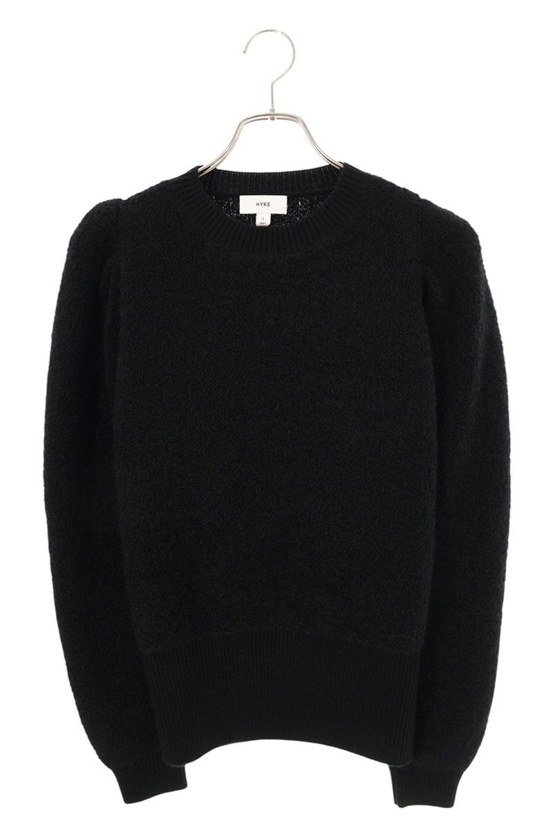 HYKE 23AW Alpaca Crewneck Knit Black Size S