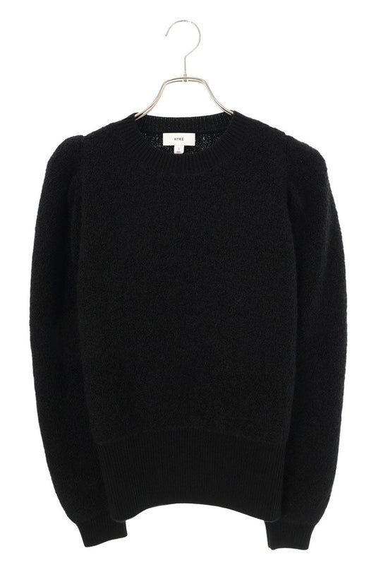 HYKE 23AW Alpaca Crewneck Knit Black Size S