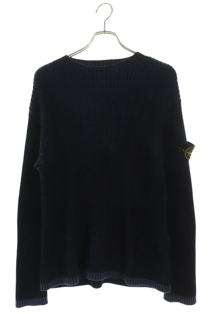 STONEISLAND Patch Funnel Neck Knit Navy Size M