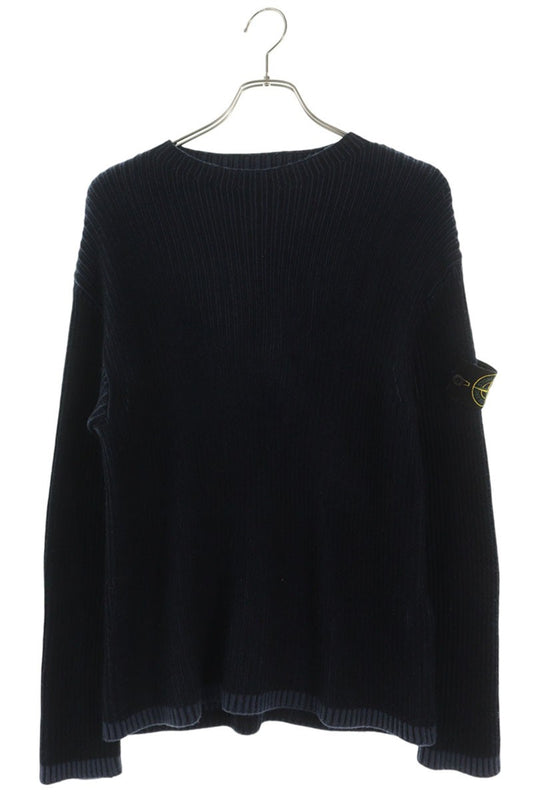 STONEISLAND Patch Funnel Neck Knit Navy Size M