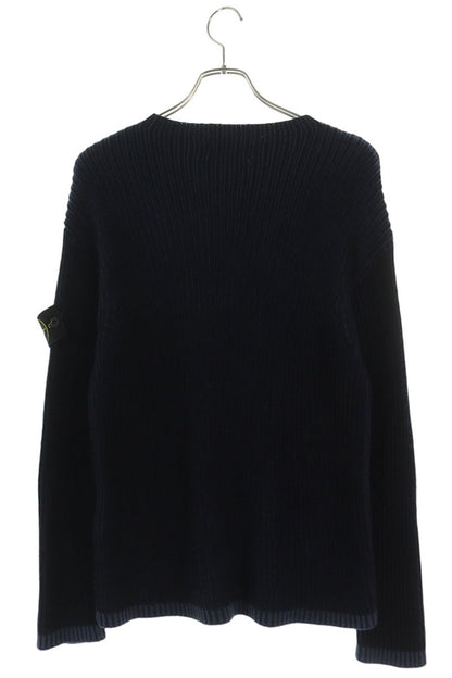 STONEISLAND Patch Funnel Neck Knit Navy Size M