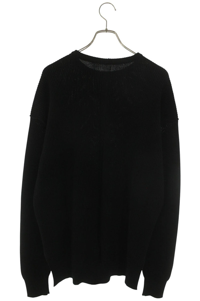Rick Owens 26SS Wool Jumbo Crewneck Sweatshirt Black Size M